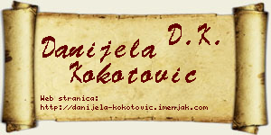 Danijela Kokotović vizit kartica